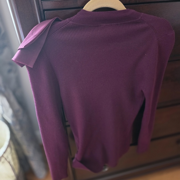 Ted Baker Burgundy Knit Top - Picture 2 of 4